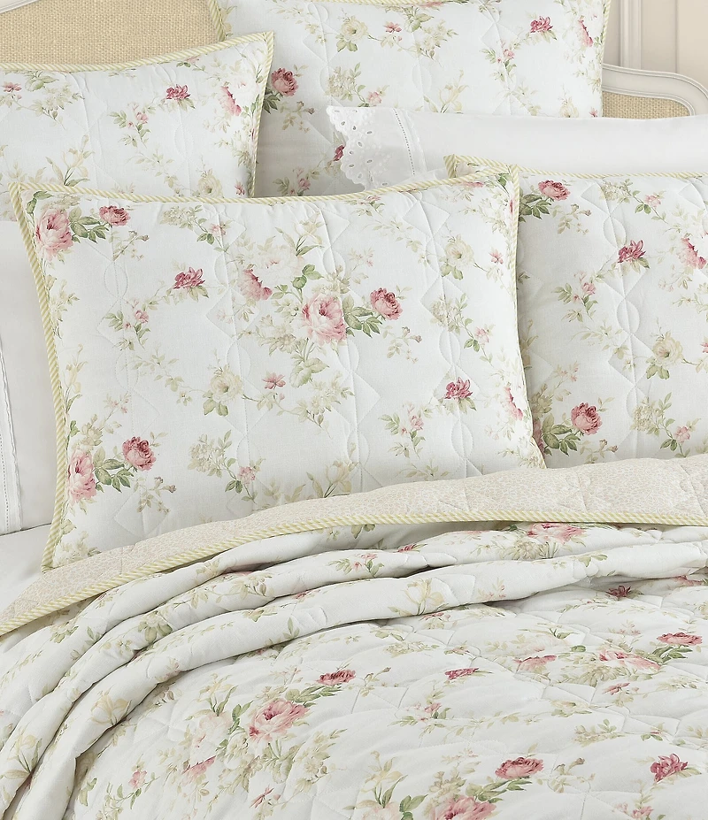 Piper & Wright Amalia Quilt Collection Rose Bouquet Print Pillow Sham