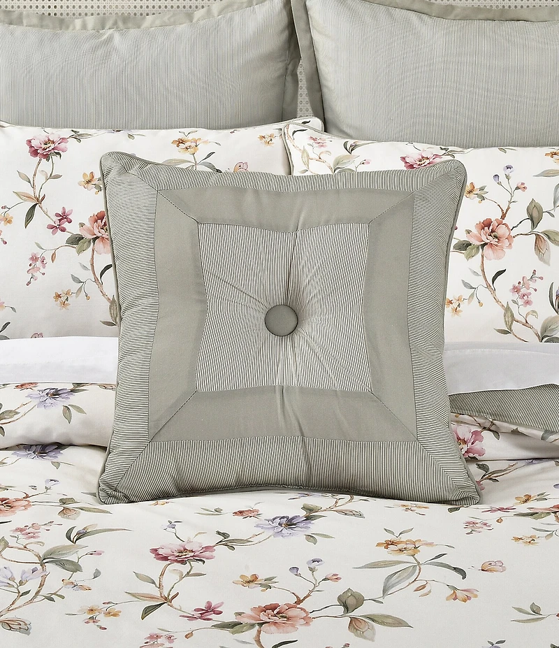 Piper & Wright Clarice Button-Tufted Framed Reversible Square Pillow