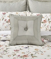 Piper & Wright Clarice Button-Tufted Framed Reversible Square Pillow