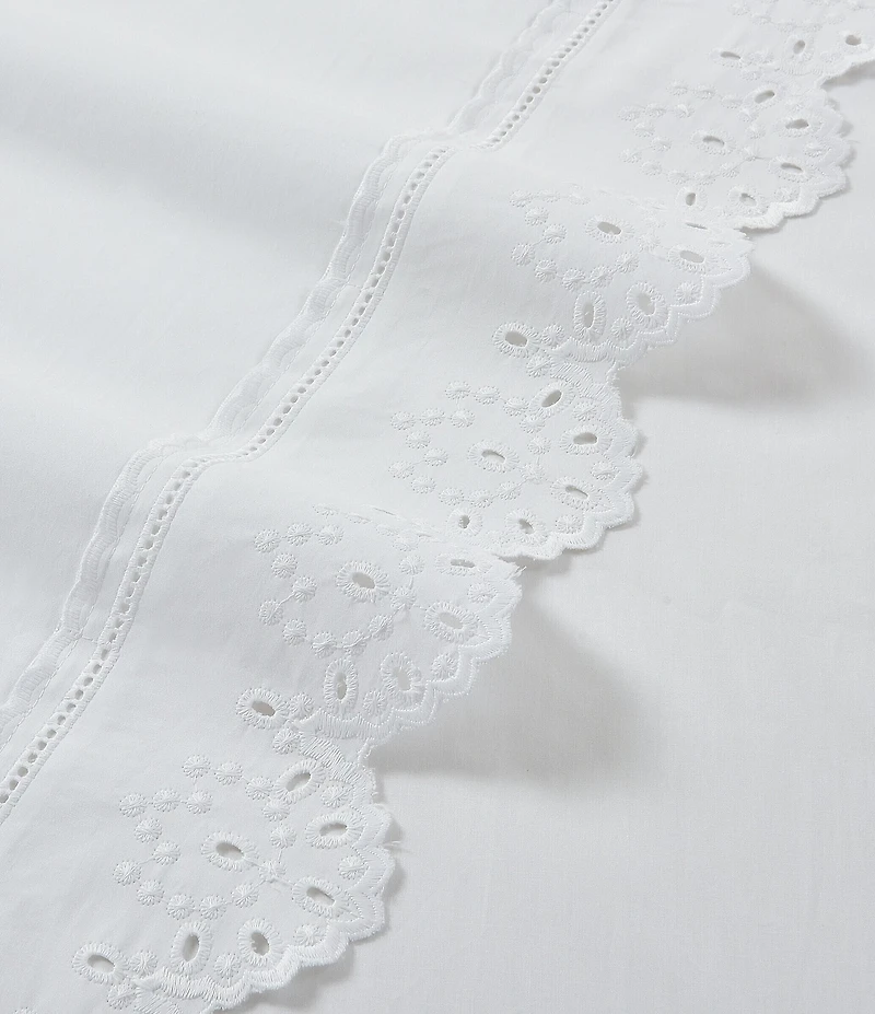 Piper & Wright Eyelet Embroidered Cotton Sheet Set