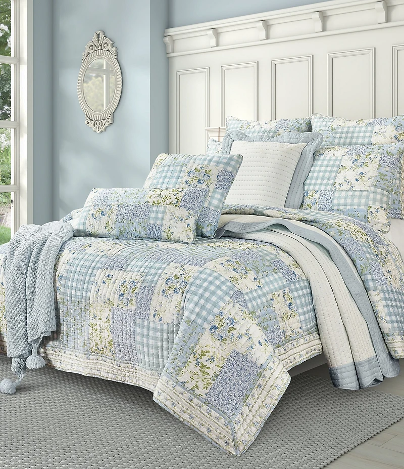 Piper & Wright Karalena Pieced Floral Patchwork Cotton Quilt