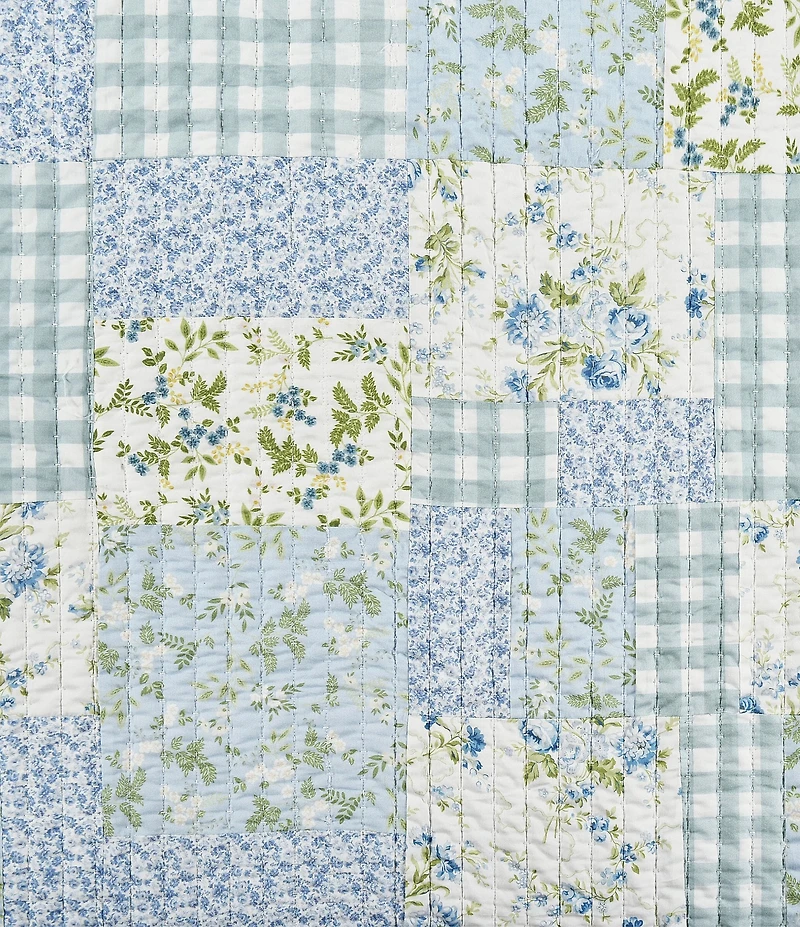 Piper & Wright Karalena Pieced Floral Patchwork Cotton Quilt