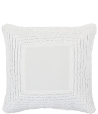 Piper & Wright Lillian Collection Jacquard-Framed Striped 16#double; Square Decorative Reversible Pillow