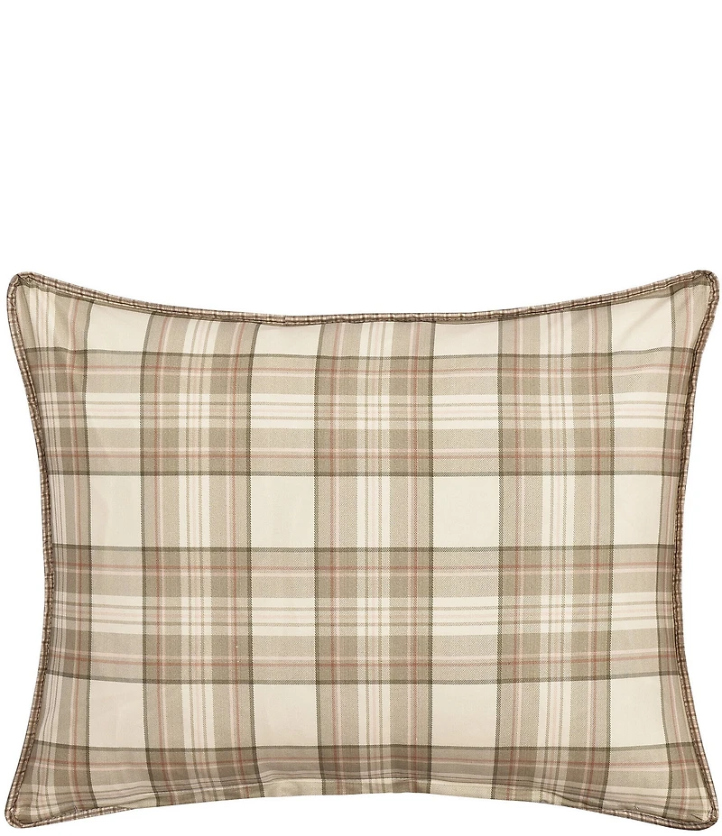 Piper & Wright Mayfair Quilt Framed Plaid Reversible Pillow Sham