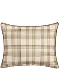 Piper & Wright Mayfair Quilt Framed Plaid Reversible Pillow Sham