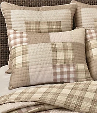 Piper & Wright Mayfair Quilt Framed Plaid Reversible Pillow Sham