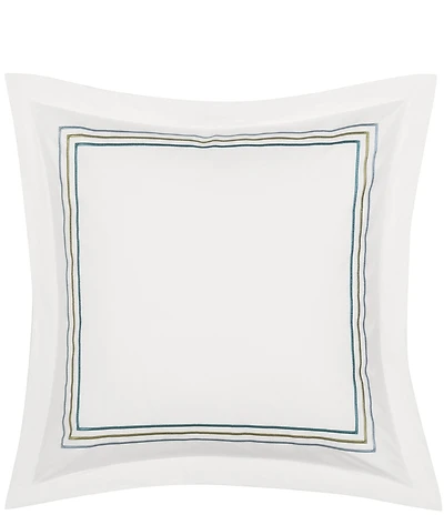 Piper & Wright Meadow Embroidered Bordered Flange Trim Euro Sham