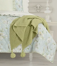 Piper & Wright Millie Basket Weave Knit Tassel Throw