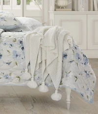 Piper & Wright Millie Basket Weave Knit Tassel Throw