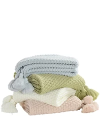 Piper & Wright Millie Basket Weave Knit Tassel Throw