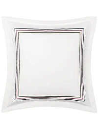 Piper & Wright Savannah Embroidered Bordered Flange Trim Euro Sham