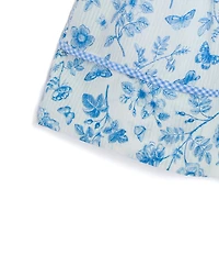 Pippa & Julie Baby Girls Flutter-Sleeve Rebecca Butterfly/Toile-Printed Fit-And-Flare Dress