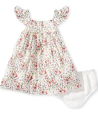 Pippa & Julie Baby Girls Flutter Sleeve Sophia Floral Printed Dress