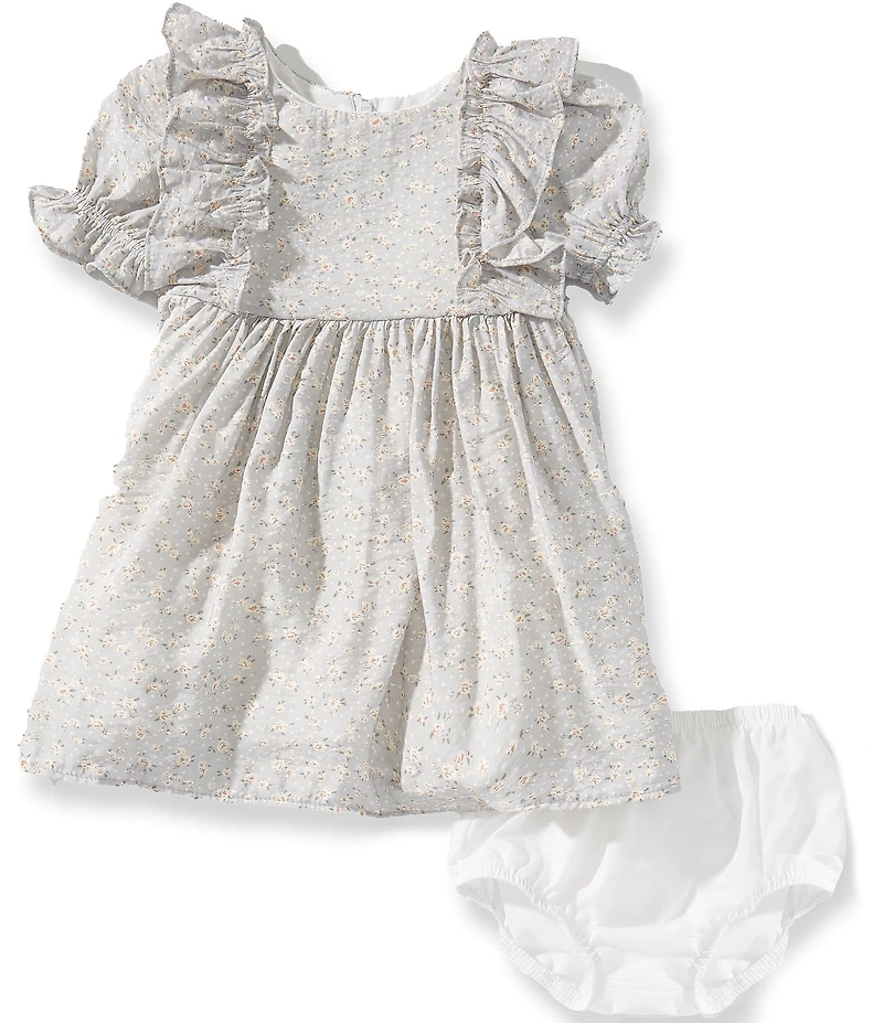 Pippa & Julie Baby Girls Short-Sleeve Annalise Silky Floral Dress