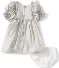 Pippa & Julie Baby Girls Short-Sleeve Annalise Silky Floral Dress