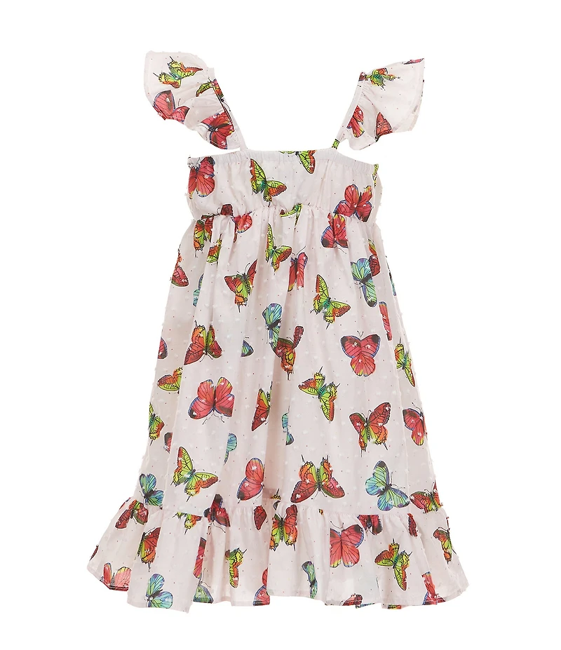Pippa & Julie Little Girls Butterfly Printed Maxi Sundress