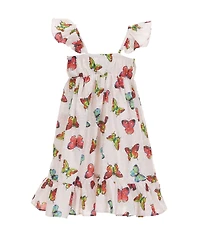 Pippa & Julie Little Girls Butterfly Printed Maxi Sundress