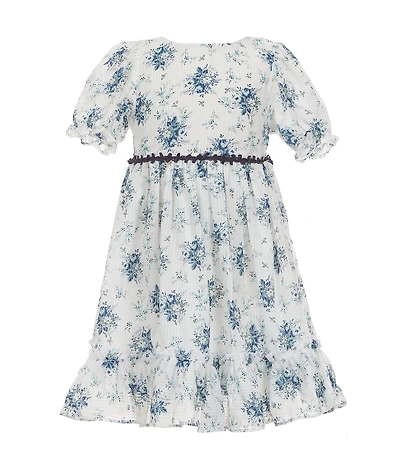Pippa & Julie Little Girls Dimity Floral Toile Dress