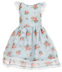 Pippa & Julie Little Girls Short Sleeve Joyce Floral Dress