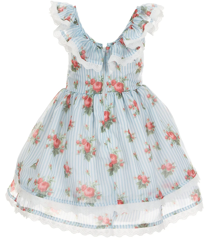 Pippa & Julie Little Girls Short Sleeve Joyce Floral Dress