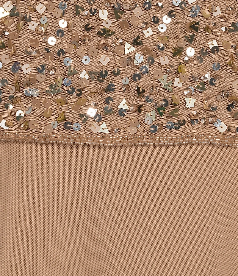 Pisarro Nights Beaded Capelet 3/4 Sleeves Dress