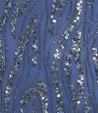 Pisarro Nights Beaded Mesh Long Dress