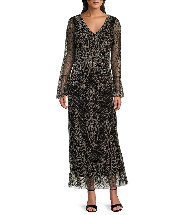green emerald velvet dress Pisarro Nights mocha beaded dress, size 24W, NEW WITH TAGS!