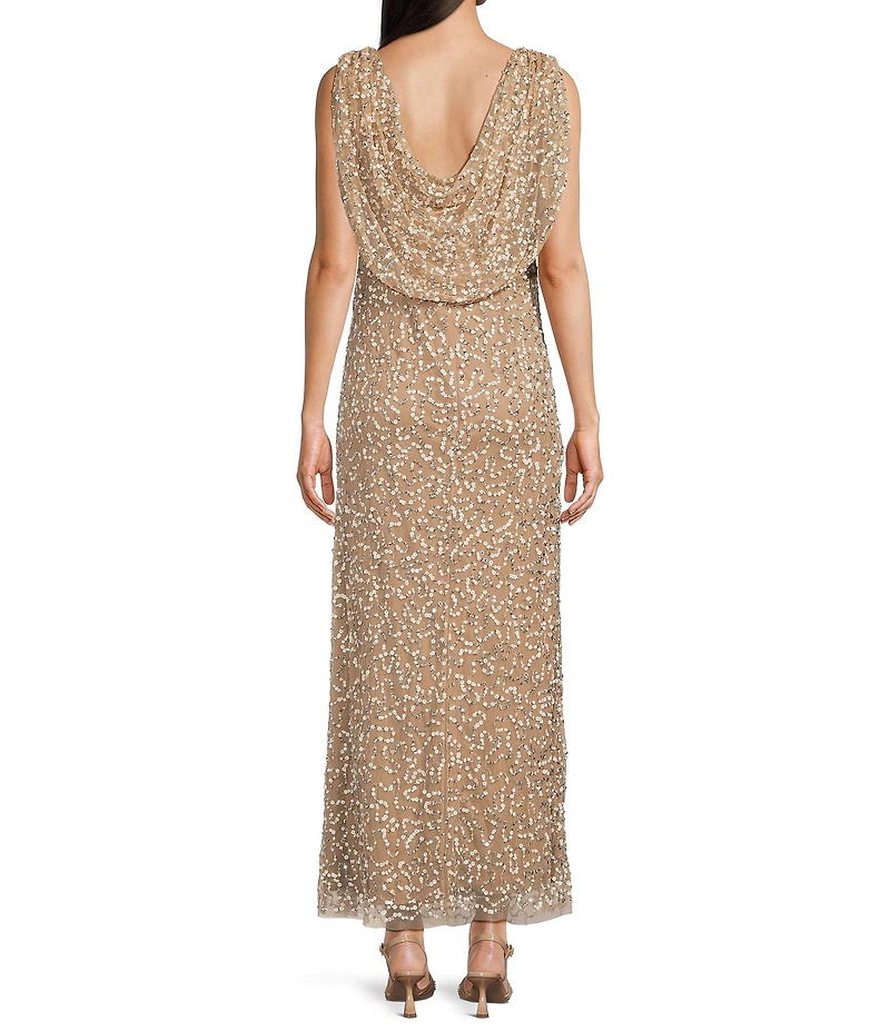 Pisarro Nights Sleeveless Sequin Midi Gown