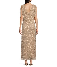Pisarro Nights Sleeveless Sequin Gown