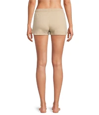 PJ Salvage Brushed Terry Heart Detail Drawstring Tie Coordinating Sleep Shorts