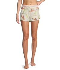 PJ Salvage Cowgirl Western Print Peachy Knit Coordinating Sleep Shorts