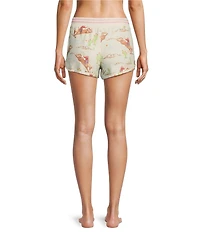 PJ Salvage Cowgirl Western Print Peachy Knit Coordinating Sleep Shorts