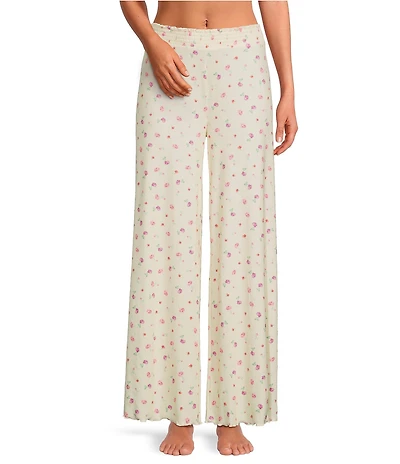 PJ Salvage Ditsy Floral Pointelle Knit Coordinating Sleep Pants