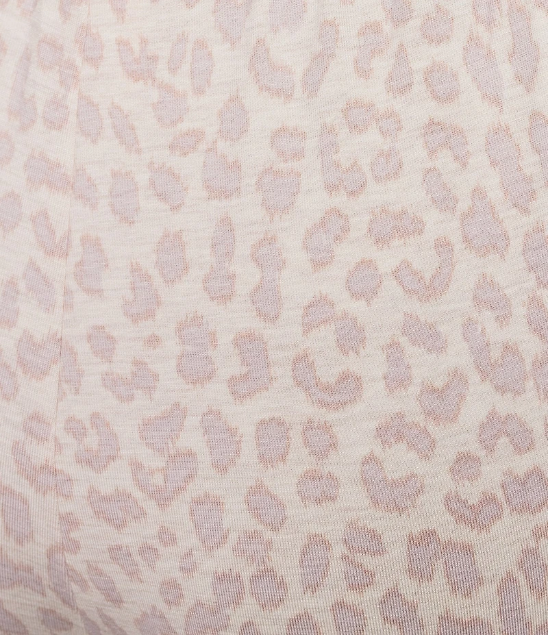 PJ Salvage Leopard Print Jersey Knit Drawstring Tie Coordinating Sleep Pants