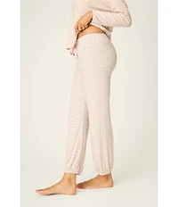 PJ Salvage Leopard Print Jersey Knit Drawstring Tie Coordinating Sleep Pants