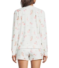 Pj Salvage Long Sleeve Crew Neck Butter Jersey Drink Print Coordinating Sleep Top