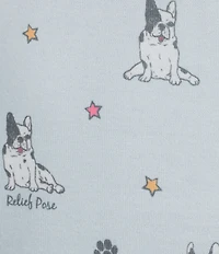 PJ Salvage Paws & Breathe Yoga Dogs Long Sleeve Crew Neck Coordinating Sleep Top