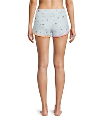 PJ Salvage Paws & Breathe Yoga Dogs Peachy Knit Drawstring Tie Coordinating Sleep Short
