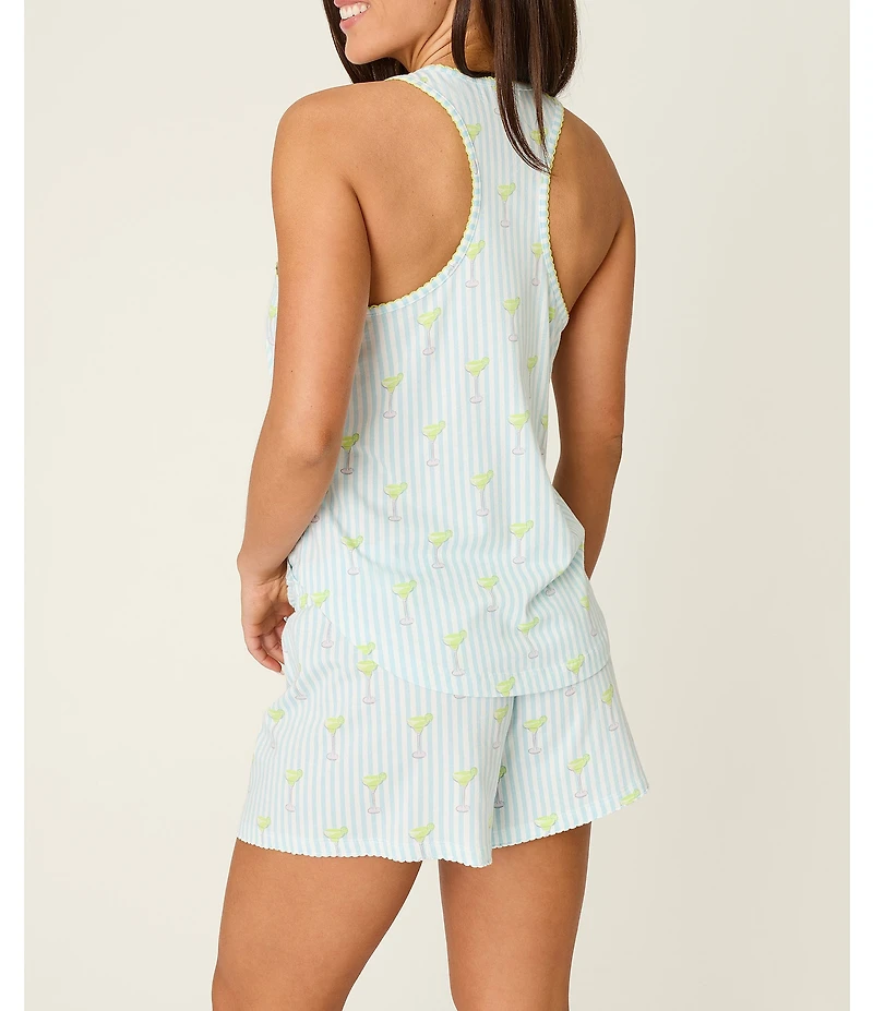 PJ Salvage Playful Prints Sleeveless Scoop Neck Jersey Knit Margarita Print Coordinating Sleep Top