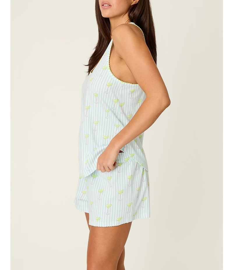 PJ Salvage Playful Prints Sleeveless Scoop Neck Jersey Knit Margarita Print Coordinating Sleep Top