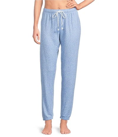 PJ Salvage Polka Dot Print Peachy Knit Coordinating Sleep Pants