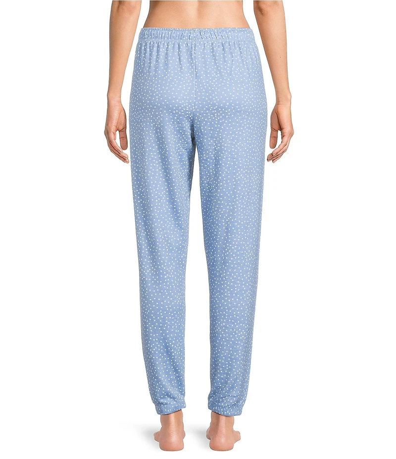 PJ Salvage Polka Dot Print Peachy Knit Coordinating Sleep Pants