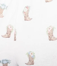 PJ Salvage Western Boot Print Peachy Knit Coordinating Sleep Pants