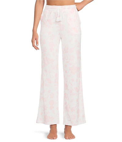 PJ Salvage Wild Flower Brushed Pointelle Drawstring Tie Coordinating Sleep Pant