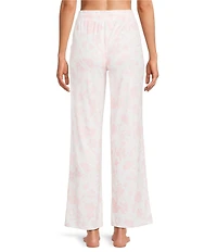 PJ Salvage Wild Flower Brushed Pointelle Drawstring Tie Coordinating Sleep Pant