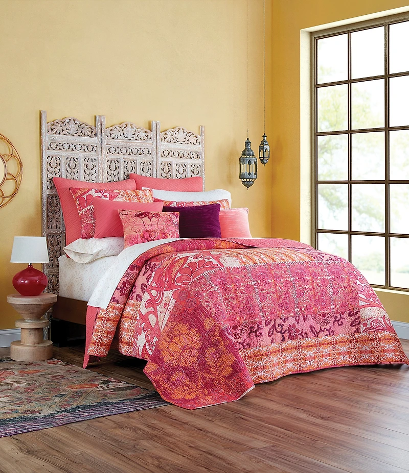 Poetic Wanderlust Tracy Porter Pink Patterned Verity Cotton Quilt