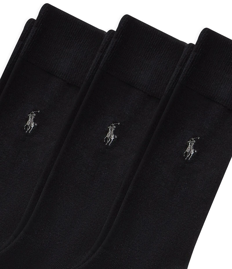 Polo Ralph Lauren Solid Dress Socks 3-Pack