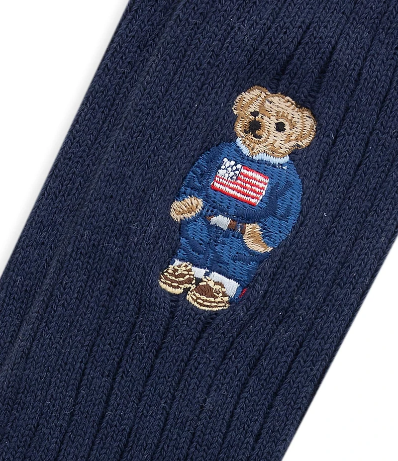 Polo Ralph Lauren American Flag Bear Dress Socks