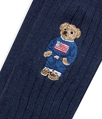 Polo Ralph Lauren American Flag Bear Dress Socks