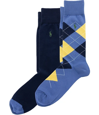 Polo Ralph Lauren Argyle Crew Socks 2-Pack